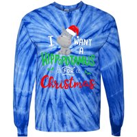 I Want A Hippopotamus For Christmas Xmas Cute Hippo Cute Cute Gift Tie-Dye Long Sleeve Shirt