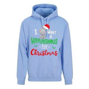 I Want A Hippopotamus For Christmas Xmas Cute Hippo Cute Cute Gift Unisex Surf Hoodie