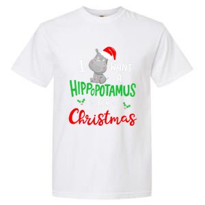 I Want A Hippopotamus For Christmas Xmas Cute Hippo Cute Cute Gift Garment-Dyed Heavyweight T-Shirt