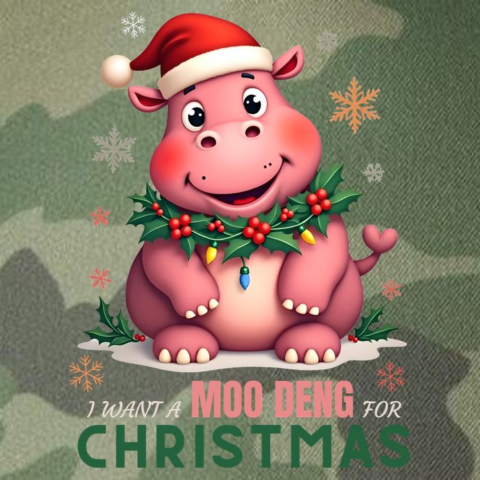 I Want A Moo Deng For Christmas Legacy Tie Dye Trucker Hat