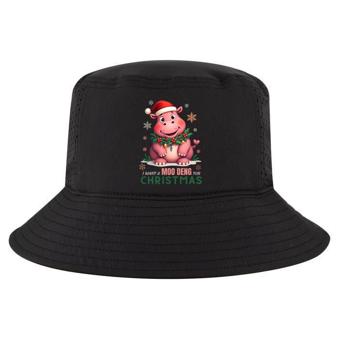 I Want A Moo Deng For Christmas Cool Comfort Performance Bucket Hat