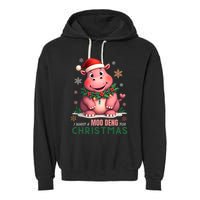 I Want A Moo Deng For Christmas Garment-Dyed Fleece Hoodie