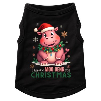 I Want A Moo Deng For Christmas Doggie Tank