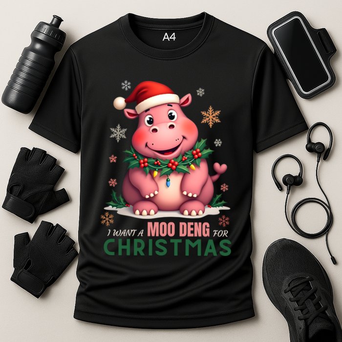 I Want A Moo Deng For Christmas Performance Shirt
