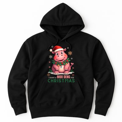 I Want A Moo Deng For Christmas Hoodie