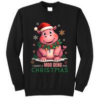 I Want A Moo Deng For Christmas Sweatshirt