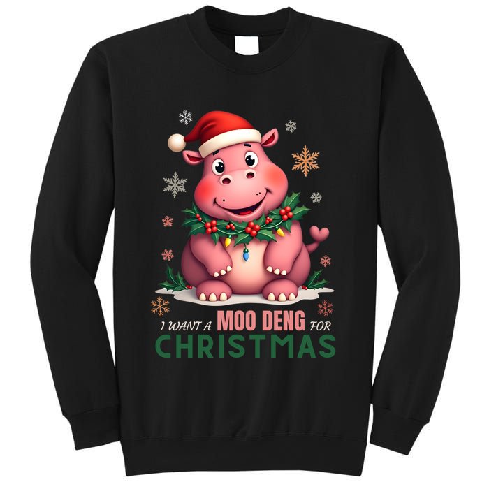 I Want A Moo Deng For Christmas Sweatshirt