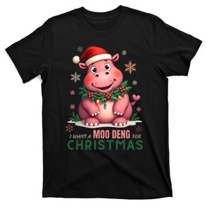 I Want A Moo Deng For Christmas T-Shirt