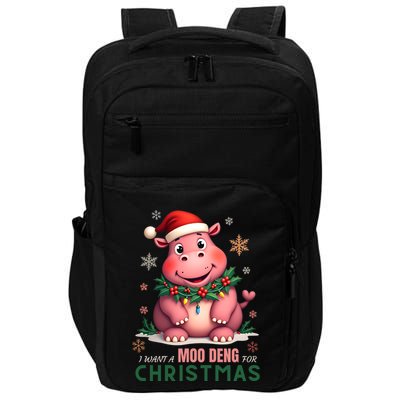 I Want A Moo Deng For Christmas Impact Tech Backpack