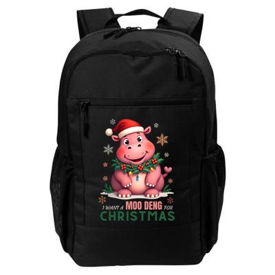 I Want A Moo Deng For Christmas Backpack