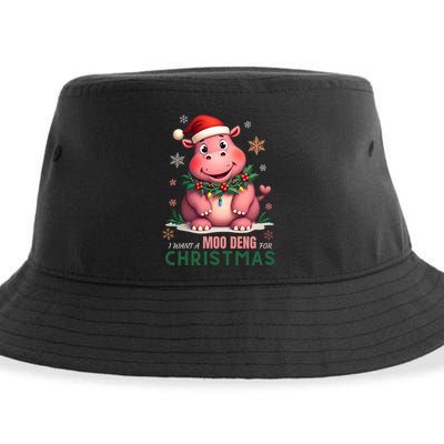I Want A Moo Deng For Christmas Sustainable Bucket Hat