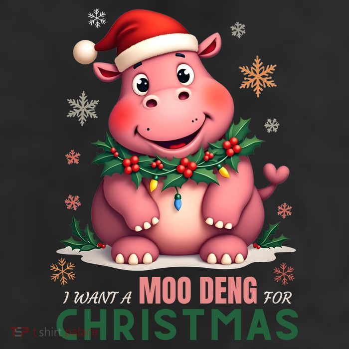 I Want A Moo Deng For Christmas Adult Drive Performance Visor
