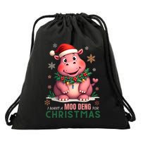 I Want A Moo Deng For Christmas Drawstring Bag