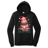 I Want A Moo Deng For Christmas Women's Pullover Hoodie