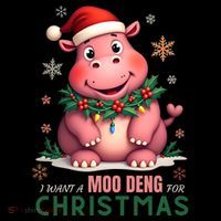 I Want A Moo Deng For Christmas Premium T-Shirt
