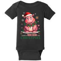 I Want A Moo Deng For Christmas Baby Bodysuit