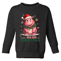 I Want A Moo Deng For Christmas Toddler Sweatshirt