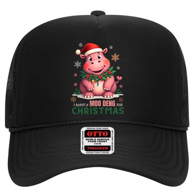 I Want A Moo Deng For Christmas Trucker Hat