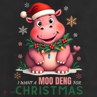 I Want A Moo Deng For Christmas Trucker Hat