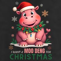 I Want A Moo Deng For Christmas Microfiber Hand Towel