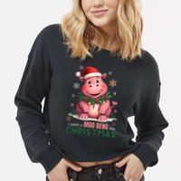 I Want A Moo Deng For Christmas Cropped Pullover Crew