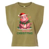 I Want A Moo Deng For Christmas Garment-Dyed Women's Muscle Tee