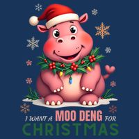 I Want A Moo Deng For Christmas Infant Baby Jersey Bodysuit