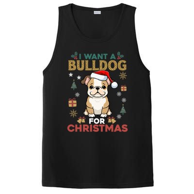 I Want A Bulldog For Christmas Cute Dog Lover Family Pajama Gift PosiCharge Competitor Tank