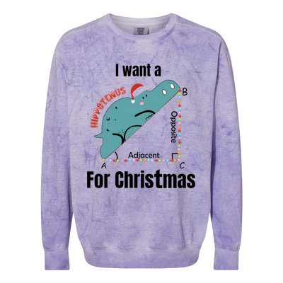 I Want A Hippopotamus For Christmas Colorblast Crewneck Sweatshirt