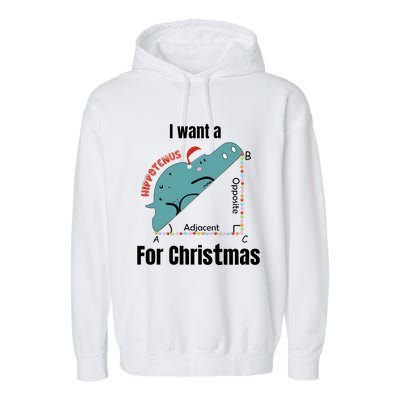 I Want A Hippopotamus For Christmas Garment-Dyed Fleece Hoodie