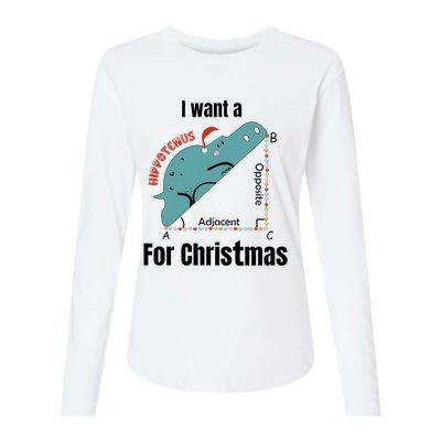 I Want A Hippopotamus For Christmas Womens Cotton Relaxed Long Sleeve T-Shirt