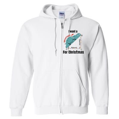 I Want A Hippopotamus For Christmas Full Zip Hoodie