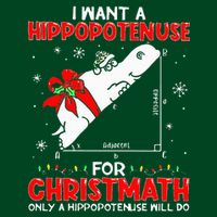 I Want A Hippopotenuse For Christmath Math Teacher Christmas Visor