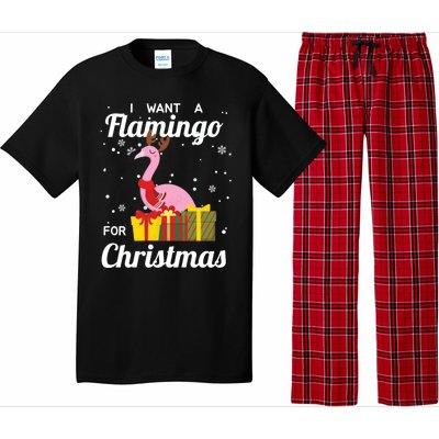 I Want A Flamingo For Christmas Funny Cute Holiday Gift Pajama Set