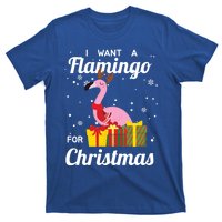 I Want A Flamingo For Christmas Funny Cute Holiday Gift T-Shirt