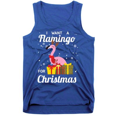 I Want A Flamingo For Christmas Funny Cute Holiday Gift Tank Top