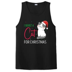 I Want A Cat For Christmas Cute Kitten Cat Lover Present Gift PosiCharge Competitor Tank