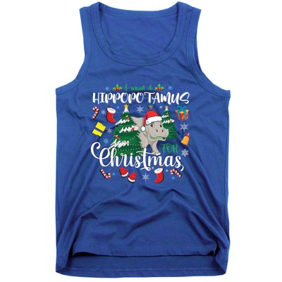 I Want A Hippopotamus For Christmas Xmas Hippo For Funny Gift Tank Top