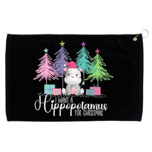 I Want A Hippopotamus For Christmas Xmas Hippo For Women Grommeted Golf Towel