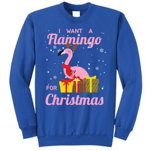 I Want A Flamingo For Christmas Funny Cute Holiday Cute Gift Sweatshirt