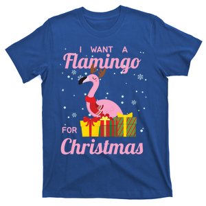 I Want A Flamingo For Christmas Funny Cute Holiday Cute Gift T-Shirt