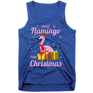 I Want A Flamingo For Christmas Funny Cute Holiday Cute Gift Tank Top