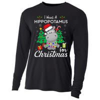 I Want A Hippopotamus For Christmas Xmas Costume Cooling Performance Long Sleeve Crew