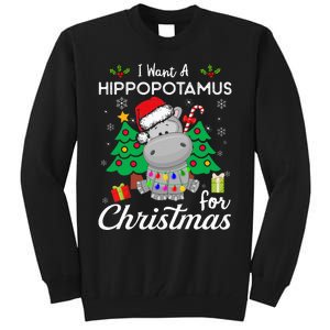 I Want A Hippopotamus For Christmas Xmas Costume Tall Sweatshirt