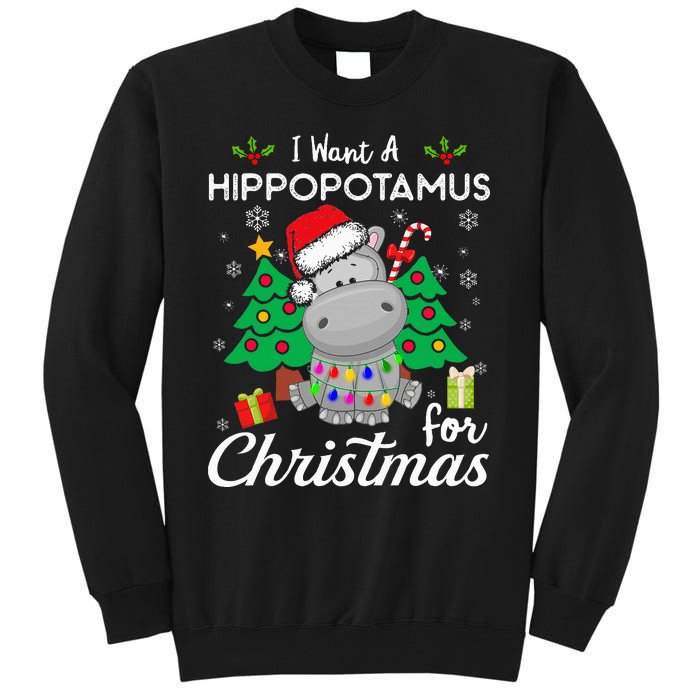 I Want A Hippopotamus For Christmas Xmas Costume Tall Sweatshirt