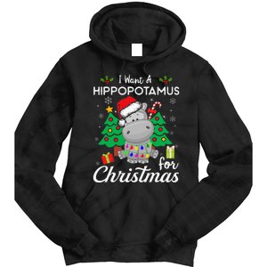 I Want A Hippopotamus For Christmas Xmas Costume Tie Dye Hoodie