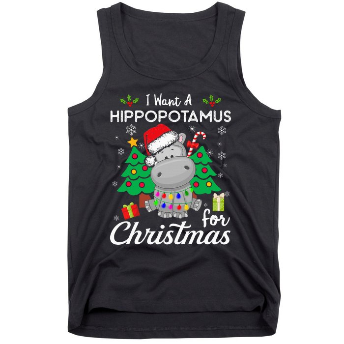 I Want A Hippopotamus For Christmas Xmas Costume Tank Top