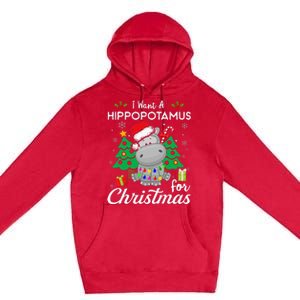 I Want A Hippopotamus For Christmas Xmas Costume Premium Pullover Hoodie