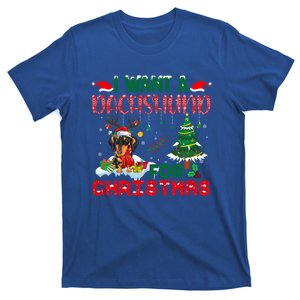 I Want A Dachshund Dog For Christmas Xmas Dachshund Reindeer Gift T-Shirt