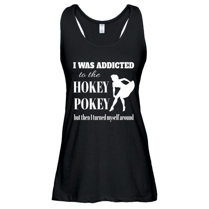 I Was Addicted To The Hokey Pokey But Then I Turned Myself Around Ladies Essential Flowy Tank